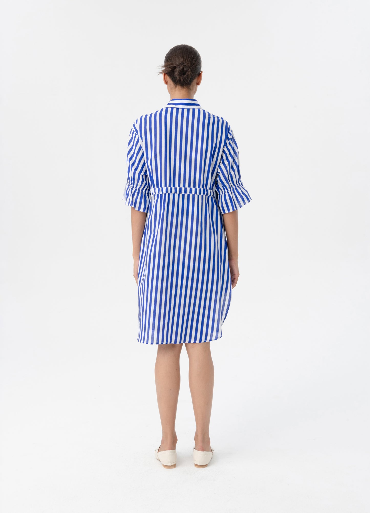 BLACKLIST VENA SHIRT DRESS - BLUE STRIPE