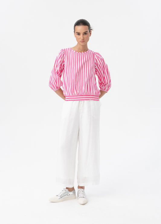 BLACKLIST ZURICH TOP - PINK STRIPE