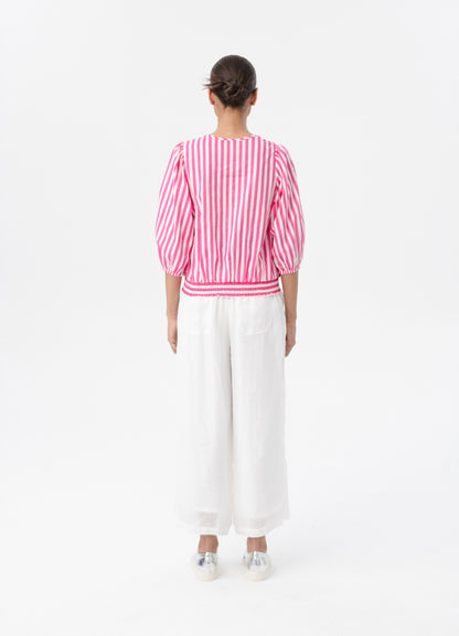 BLACKLIST ZURICH TOP - PINK STRIPE