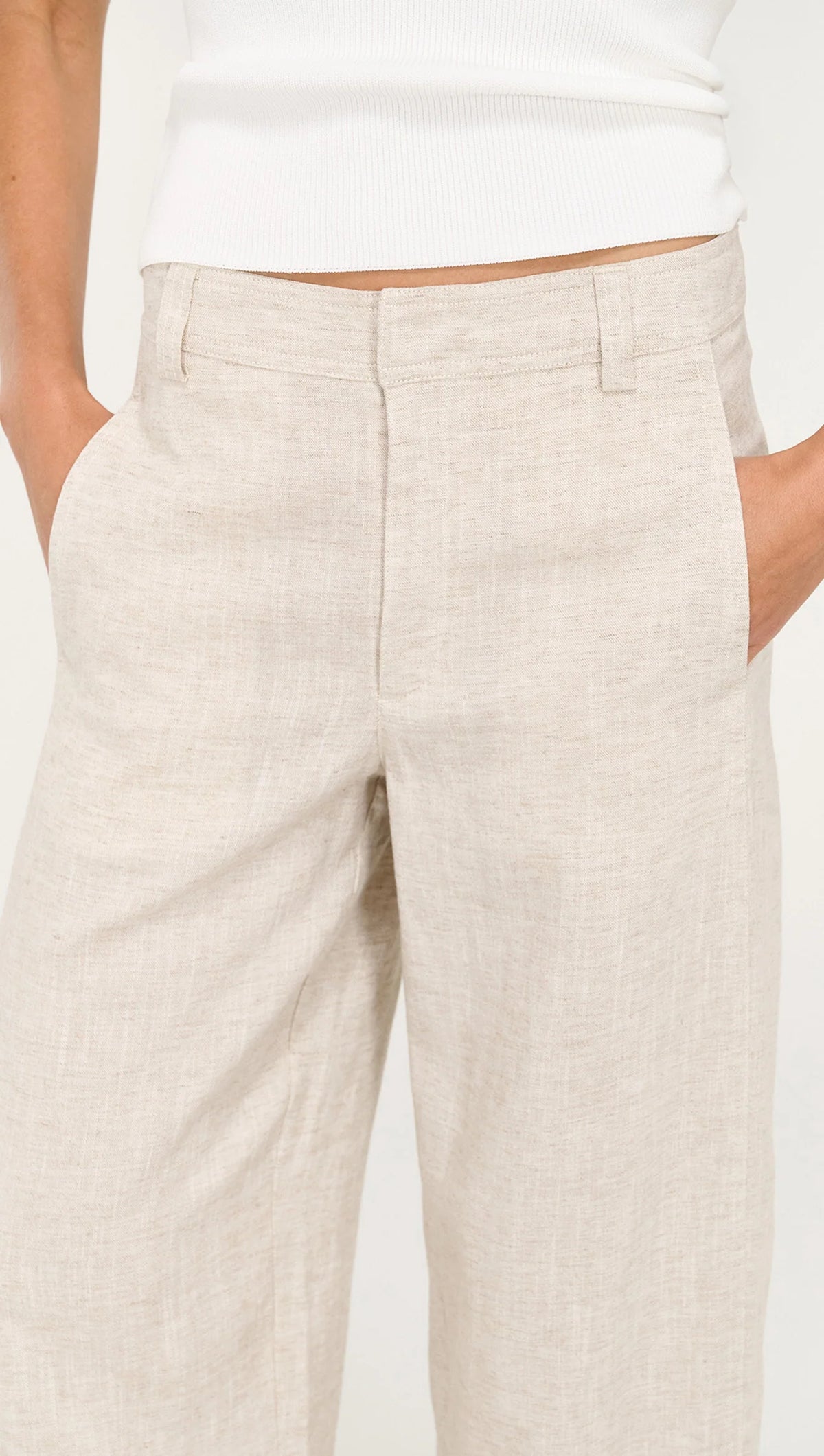 STAPLE THE LABEL NEVE BARRELL LEG PANT - OAT