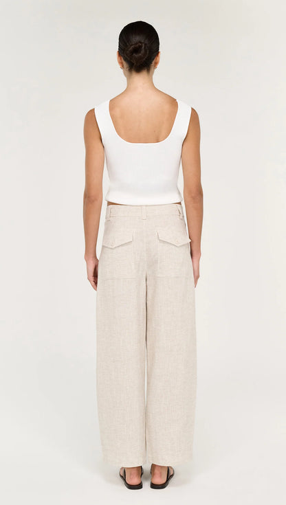 STAPLE THE LABEL NEVE BARRELL LEG PANT - OAT