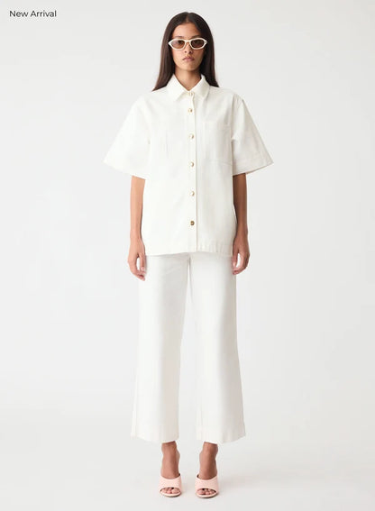 ESMAEE CAPILLA DENIM SHIRT - IVORY