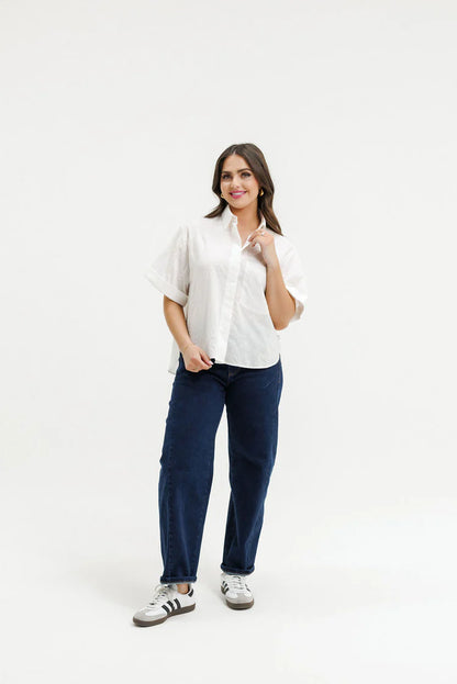 HOME-LEE RUBY SHIRT - WHITE FLORA