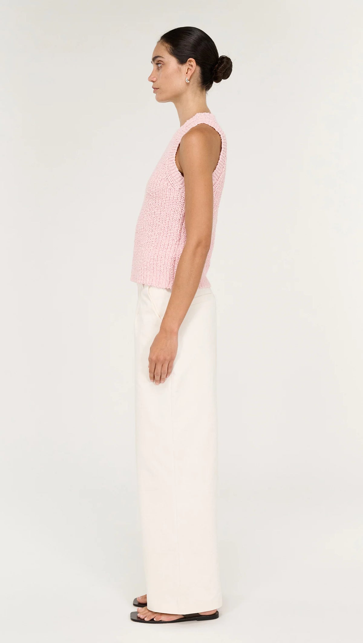 STAPLE THE LABEL COVE KNIT TANK - ROSE PINK