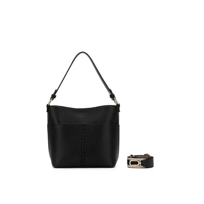 BLACK CAVIAR MELODY CROSSBODY BAG - BLACK