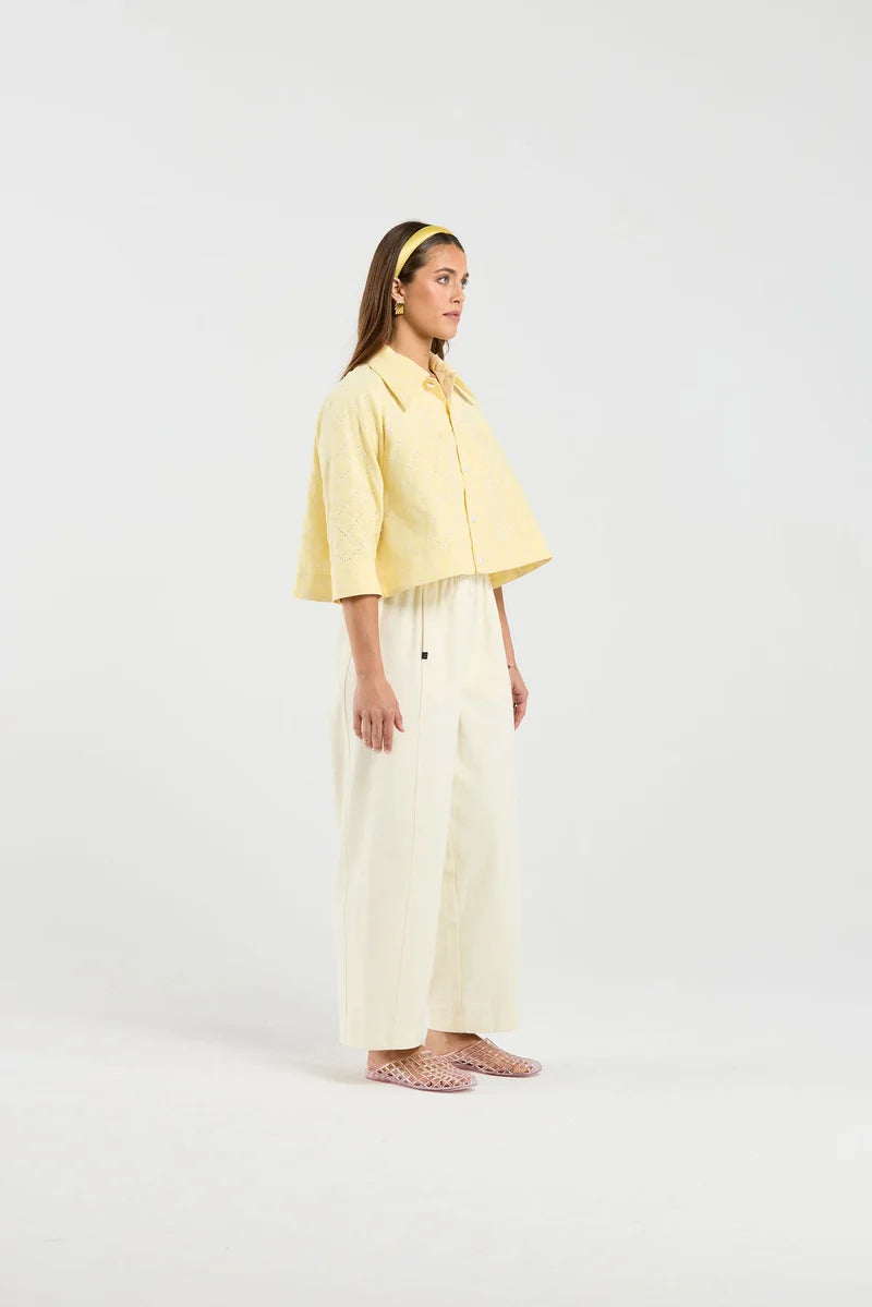 THING THING VELA SHIRT - BUTTERCUP BOWS - YELLOW