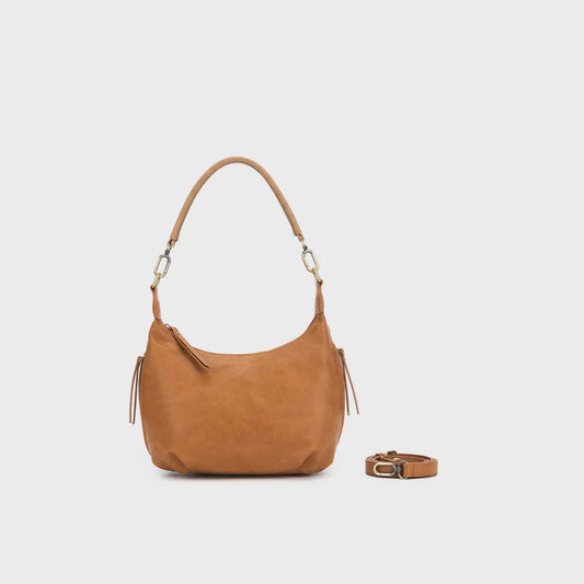 BLACK CAVIAR CAREY SHOULDER BAG - TAN