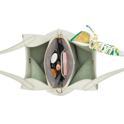 BLACK CAVIAR DUNE CROSSBODY HANDBAG - OATMEAL