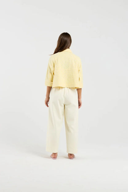 THING THING VELA SHIRT - BUTTERCUP BOWS - YELLOW