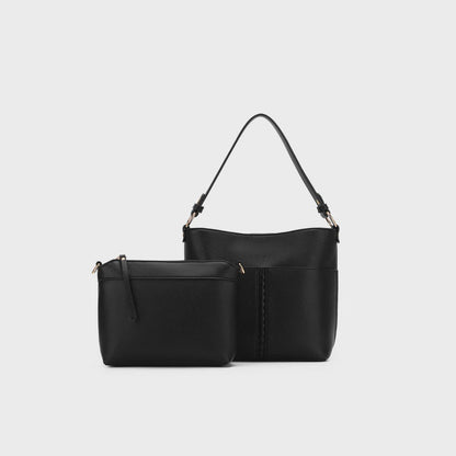 BLACK CAVIAR MELODY CROSSBODY BAG - BLACK