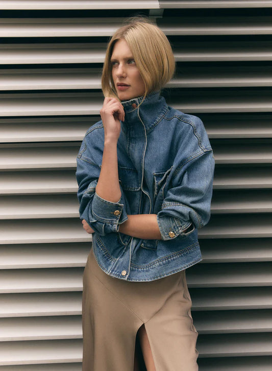 ESMAEE TERMINAL DENIM JACKET - BLUE DENIM