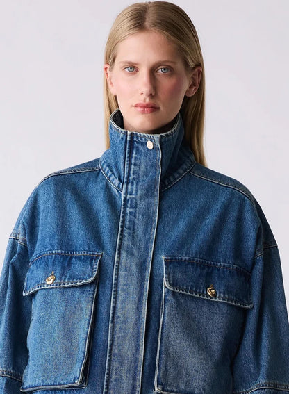 ESMAEE TERMINAL DENIM JACKET - BLUE DENIM