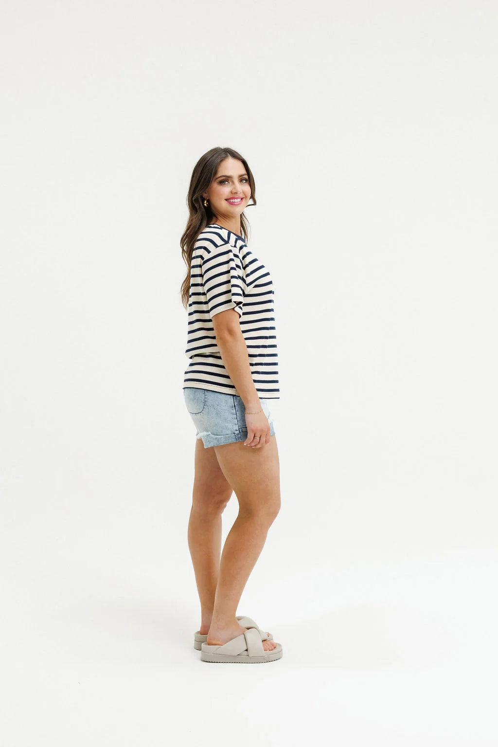 HOME-LEE RONY TEE - OFF DUTY STRIPES