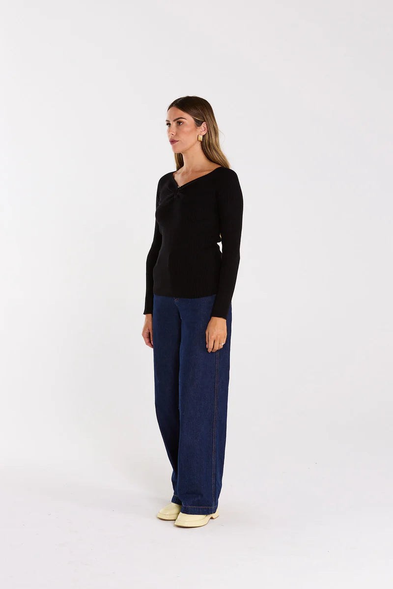 THING THING LOOP LONGSLEEVE - BLACK