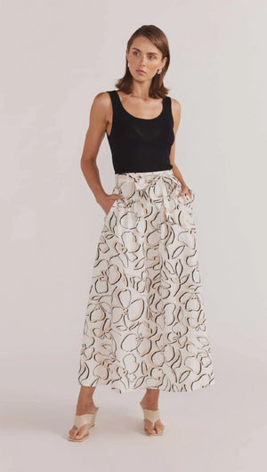 STAPLE THE LABEL AMINA MIDI SKIRT - FLORAL - UT2405430