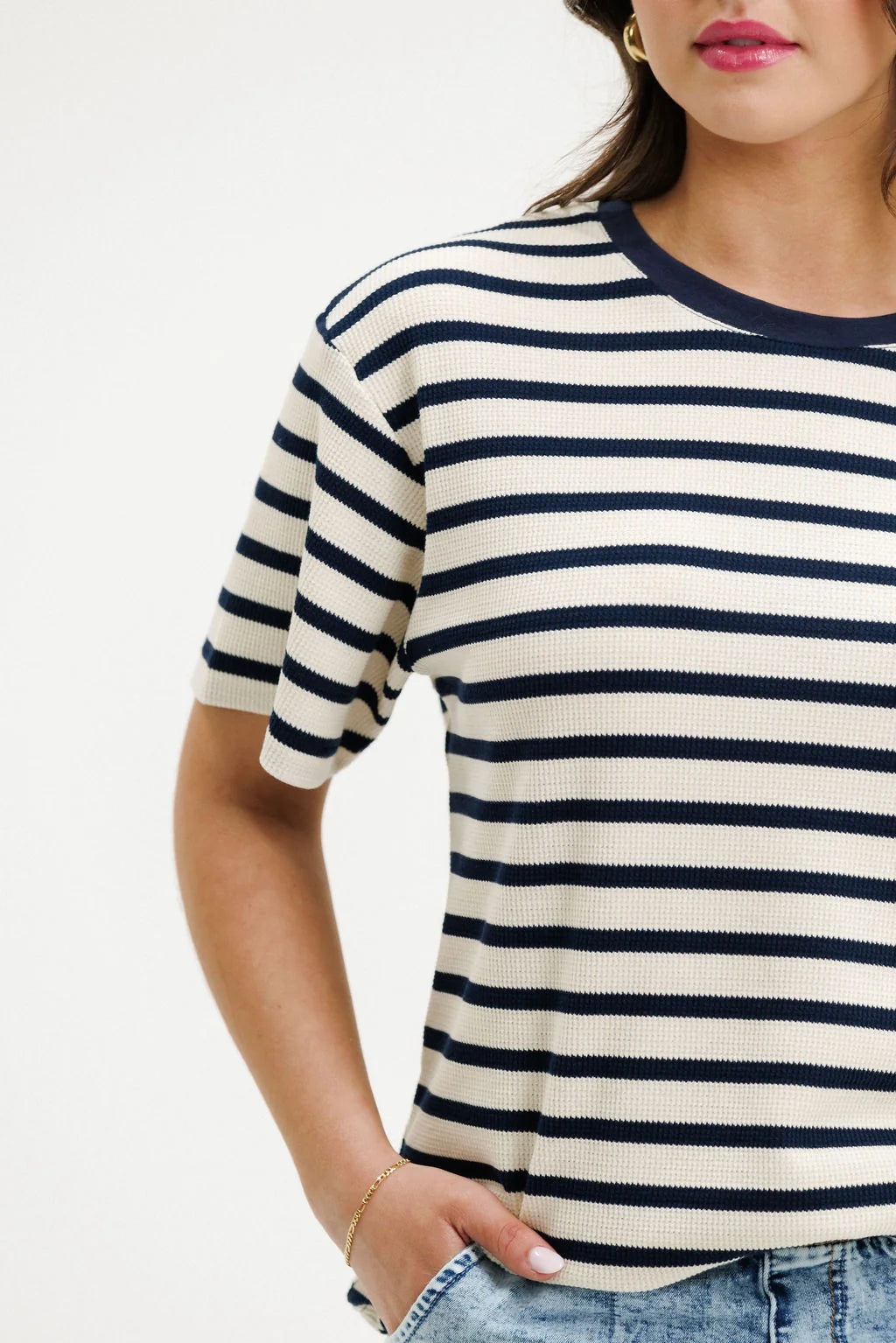 HOME-LEE RONY TEE - OFF DUTY STRIPES
