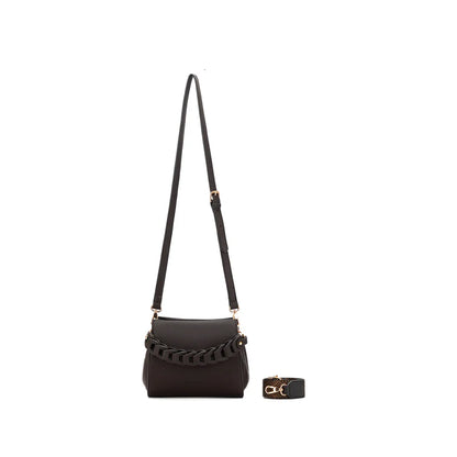 BLACK CAVIAR LUA PLAIT HANDBAG - COCO