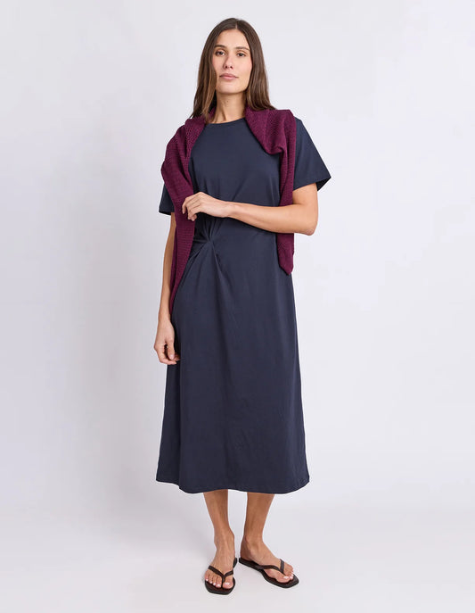 FOXWOOD TIED DRESS - NAVY