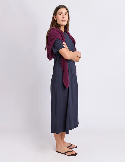 FOXWOOD TIED DRESS - NAVY