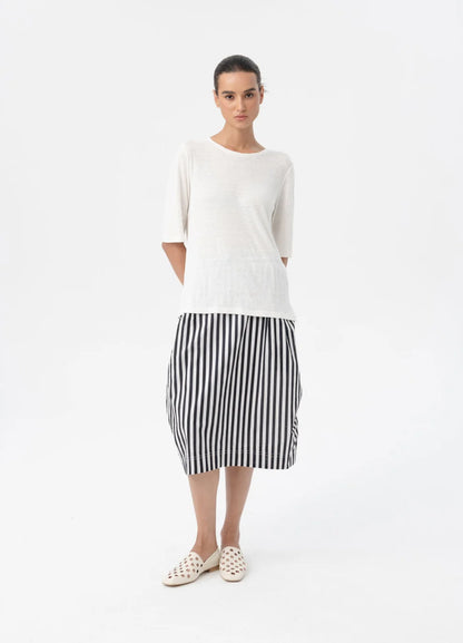 TWO BY TWO LINEN TEE - WHITE