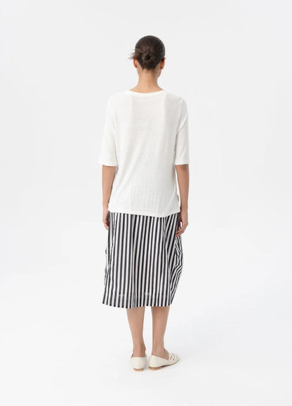 TWO BY TWO LINEN TEE - WHITE