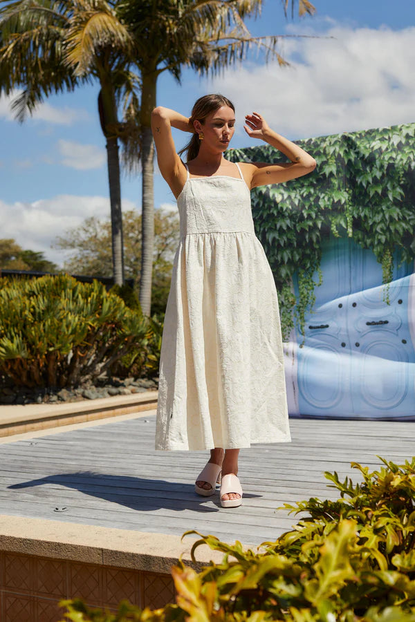 THING THING ZIGGLE DRESS - CREAMY DAISY