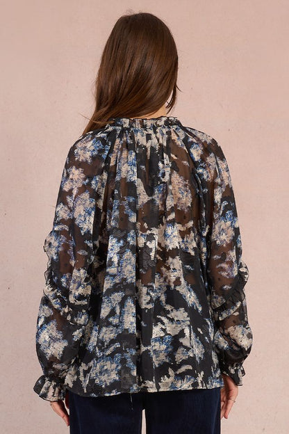 MOLLY BRACKEN WOVEN BLOUSE - BLACK ADELAIDE
