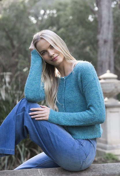 HUMIDITY LIFESTYLE NELLIE CARDI - AZURE