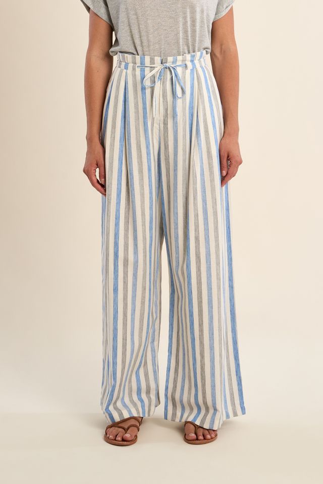 MOLLY BRACKEN WOVEN PANTS - BLUE