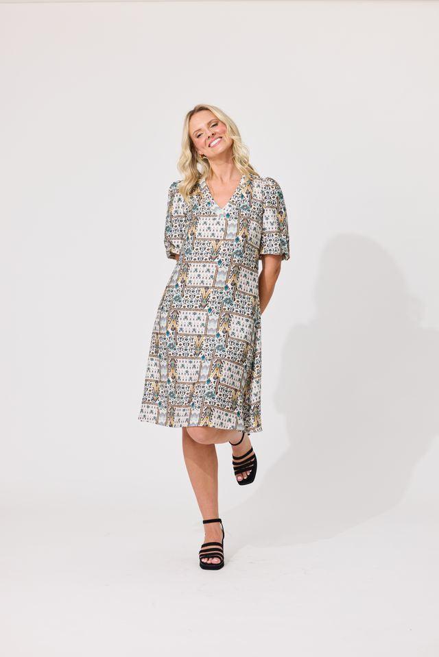 LEMON TREE DESIGN - RILEY DRESS - HERATI PRINT