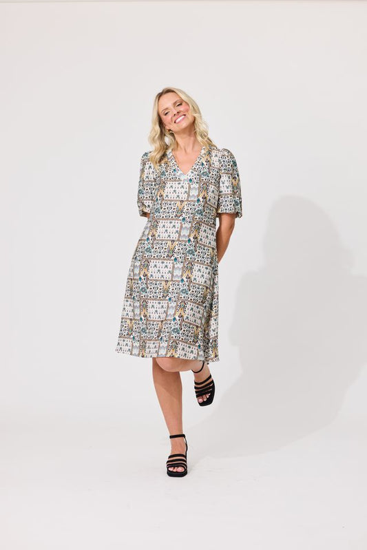 LEMON TREE DESIGN - RILEY DRESS - HERATI PRINT