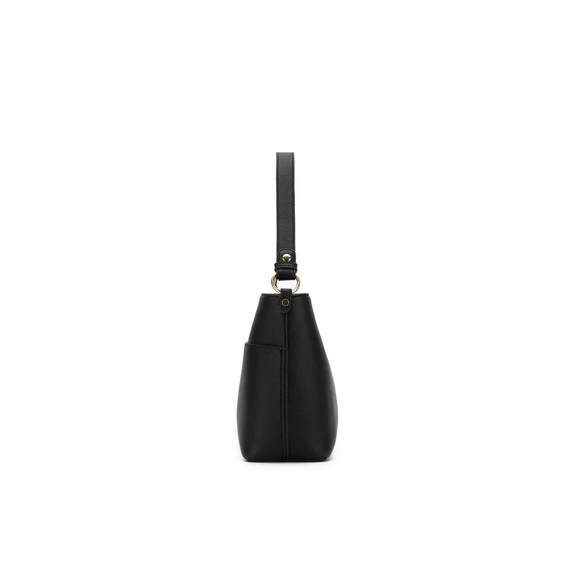 BLACK CAVIAR MELODY CROSSBODY BAG - BLACK