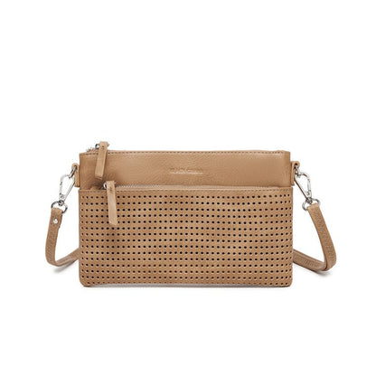 BLACK CAVIAR BAGS - MILLA CROSSBODY/CLUTCH - SAND