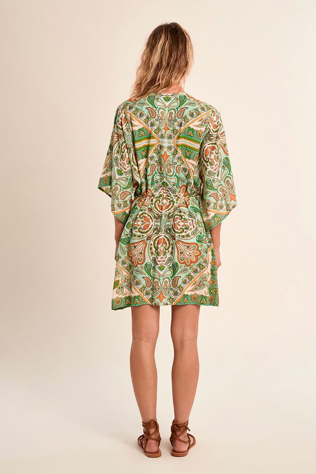 MOLLY BRACKEN WOVEN DRESS - GREEN INES