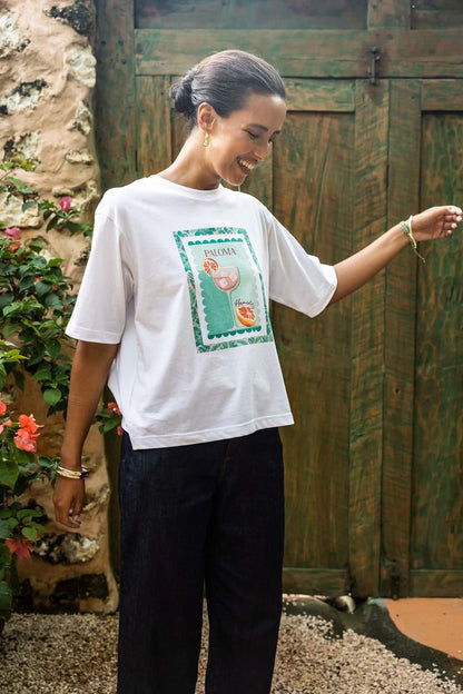 HUMIDITY LIFESTYLE DAMASK TEE - PALOMA