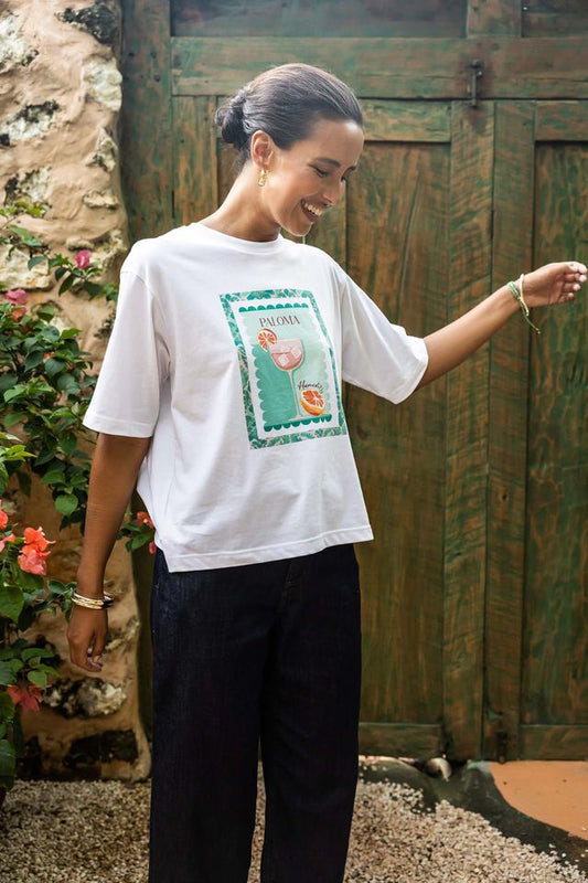HUMIDITY LIFESTYLE DAMASK TEE - PALOMA
