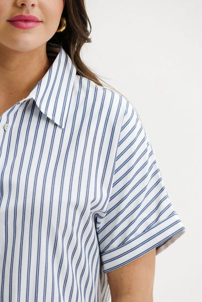 HOME-LEE LOLO DRESS - MARINE STRIPES