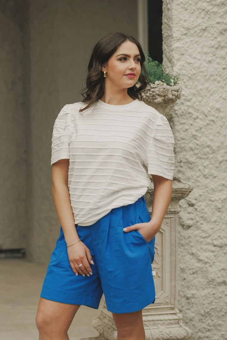 HOME-LEE ROSE TEE - VANILLA