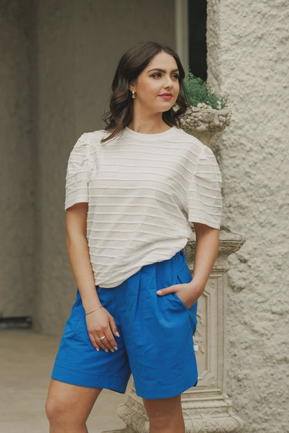 HOME-LEE ROSE TEE - VANILLA