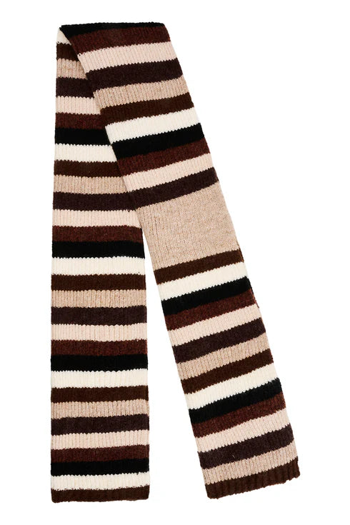 HAVEN ALASKA STRIPE SCARF - BLACK