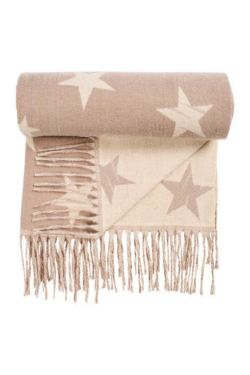 HAVEN BOSTON STAR SCARF - LATTE