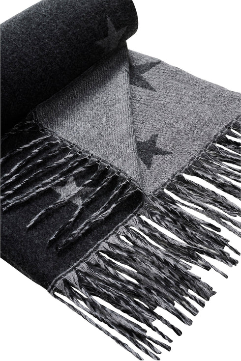 HAVEN BOSTON STAR SCARF - CHARCOAL