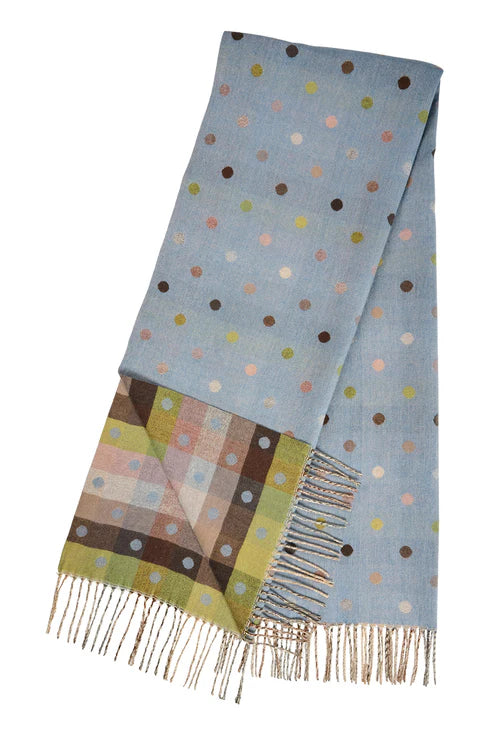 HAVEN COLUMBUS SPOT SCARF - BABY BLUE
