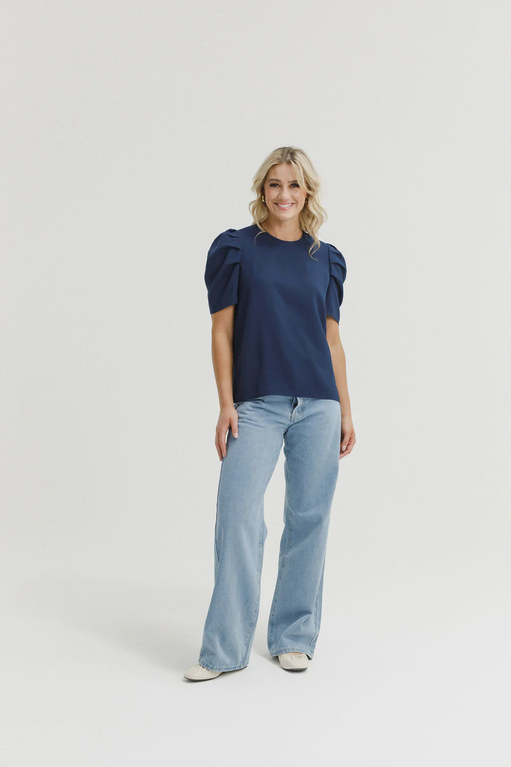 HOME-LEE THEA TOP - NAVY