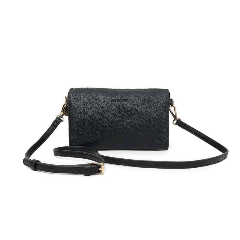 BLACK CAVIAR BAGS - EDIE CROSSBODY - BLACK