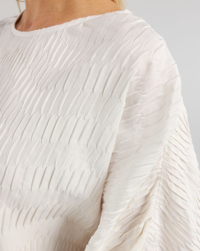 ET ALIA AURA TOP - BLANC PLEAT