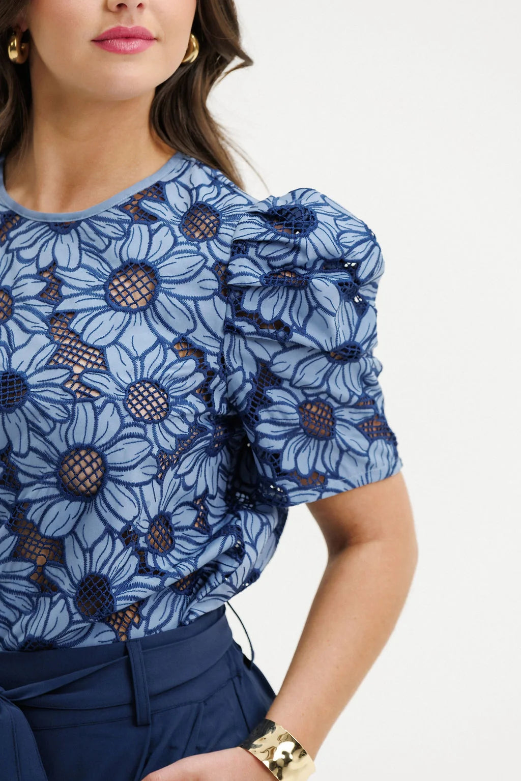 HOME-LEE THEA TOP - BLUEBELL