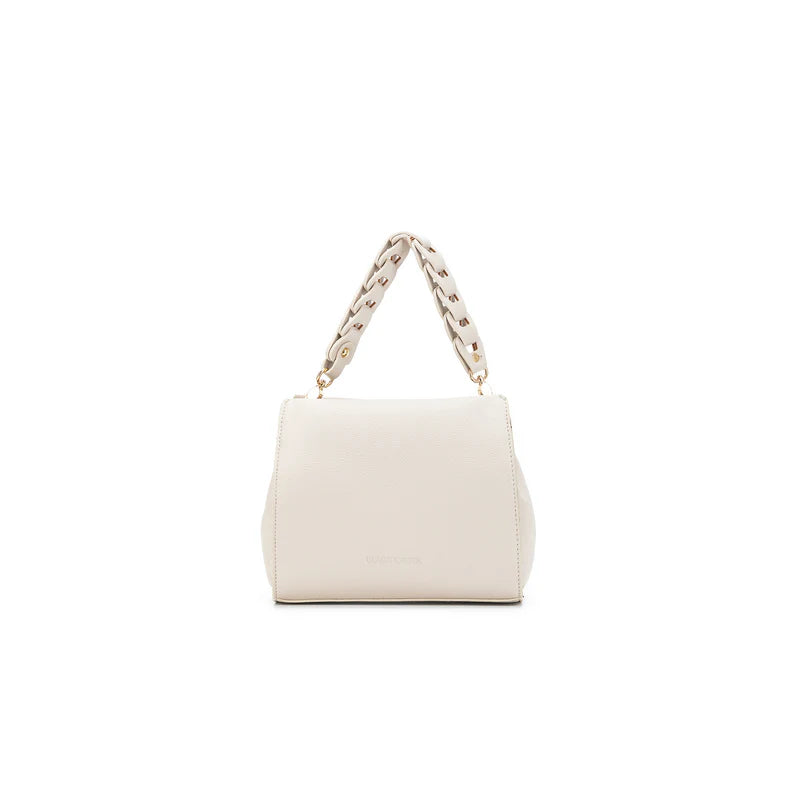 BLACK CAVIAR LUA PLAIT HANDBAG - OATMEAL
