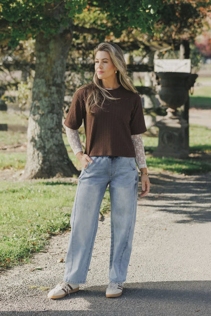 HOME-LEE BARREL JEANS - SKY WASH