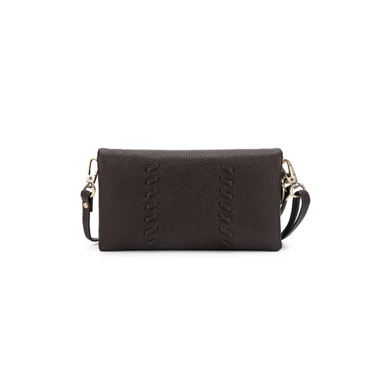 BLACK CAVIAR SKY CROSSBODY WALLET - COCO